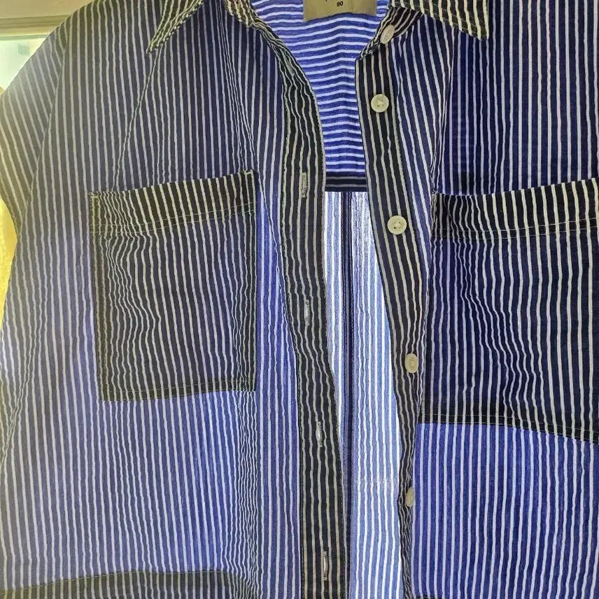 [BUNJANG] TOPTEN Striped Shirt Blue / 탑텐 스트라이프 셔츠 블루
