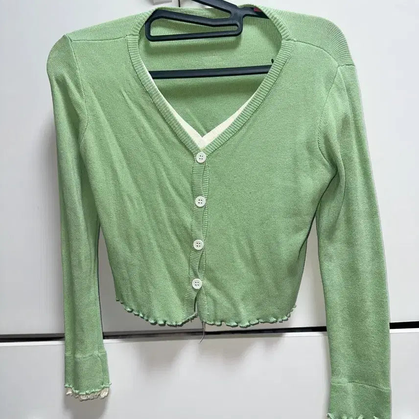 [BUNJANG] Mint Layered Cardigan / 민트색 레이어드 가디건