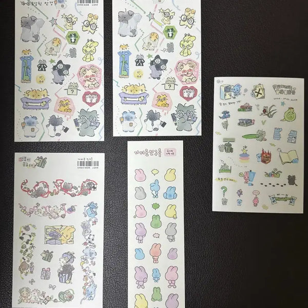 [BUNJANG] Ga-byeo-un Chin-gu-deul Sticker Set / [가벼운 친구들] 스티커 4종 모음