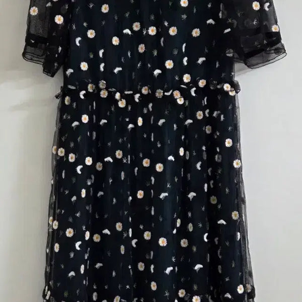 [BUNJANG] SJSJ Chiffon Daisy Flower Dress / 한섬 SJSJ 쉬폰 데이지 플라워 원피스