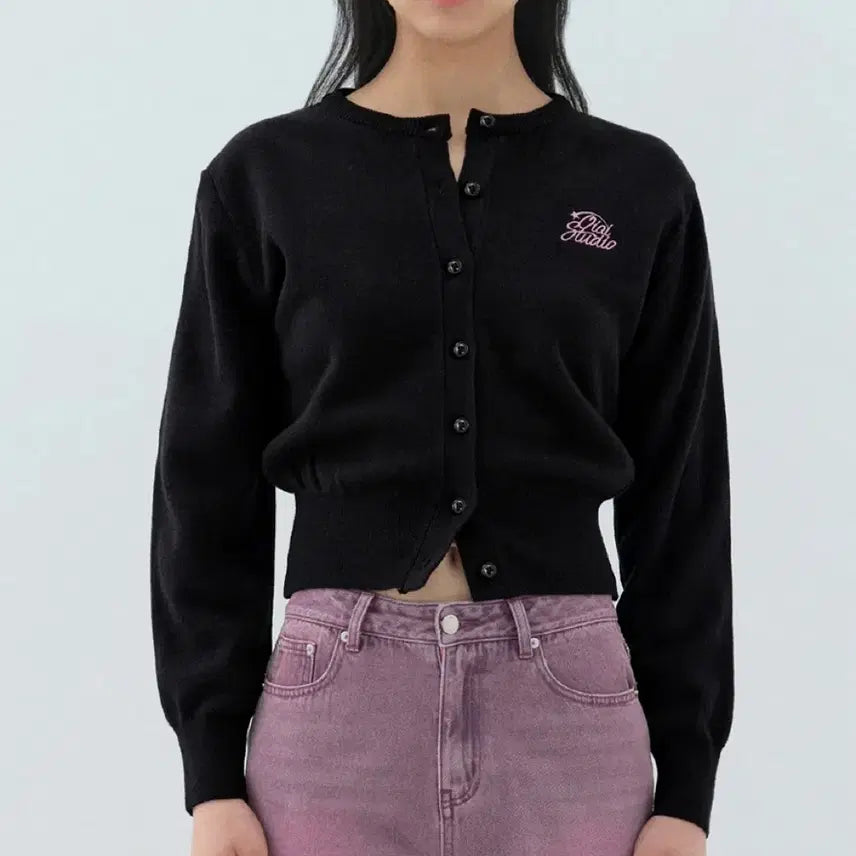 [BUNJANG] OIOI Women's Round Neck Cropped Cardigan / oioi 여성 라운드넥 크롭 가디건