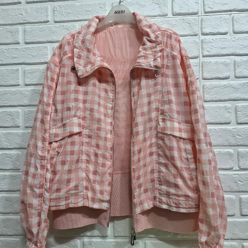 [BUNJANG] New Check Windbreaker Jacket - Size 88 / 2026년 새상품 체크 바람막이 자켓 88