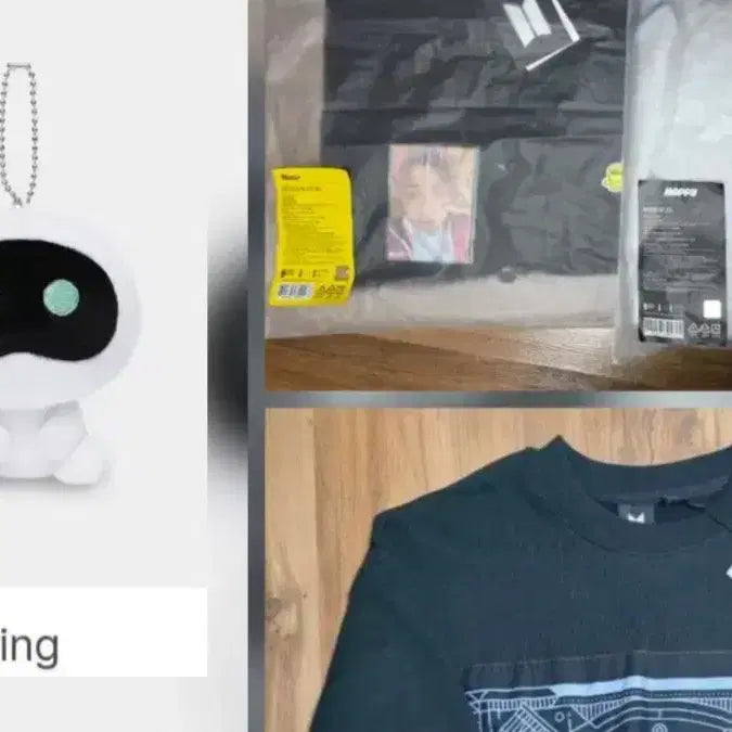 [BUNJANG] BTS Butter Cardigan, Seokjin Hoodie, ON Sweatshirt, Uddeok Keyring Bundle Set / 우떠키링,BTS 버터 가디건, 석진 후드티, ON 맨투맨 일괄양도