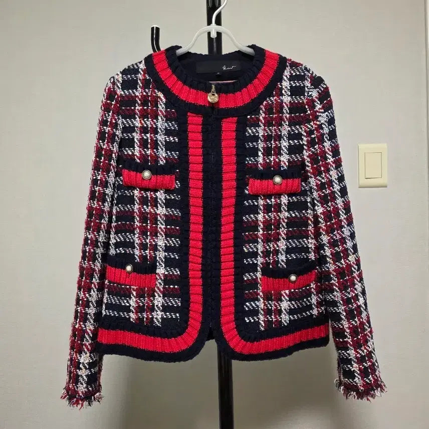 [BUNJANG] J.ESTINA Tweed Check Jacket (Size 55) / 지컷 트위드 체크 자켓 55