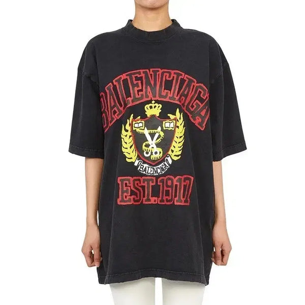 [BUNJANG] Balenciaga DIY College T-Shirt Black / [S] 발렌시아가 DIY 컬리지 티셔츠