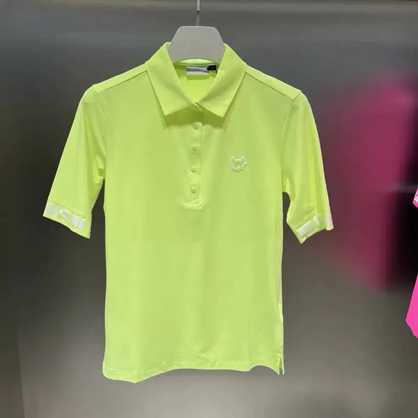 [BUNJANG] Women's Golf Short Sleeve T-Shirt - Lime, Size L / 여성 골프 반팔티 라임L사이즈