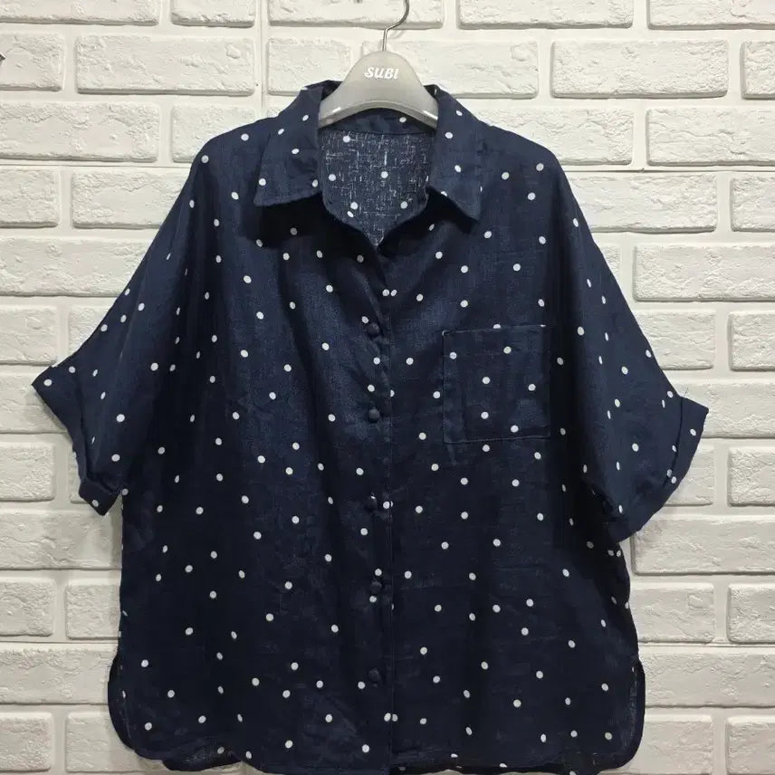 [BUNJANG] Stefanel 2023 Polka Dot Blouse / 새상품 2023년 스테파넬  마셔츠66ㅡ88