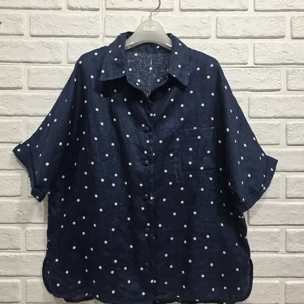 [BUNJANG] Stefanel 2023 Polka Dot Blouse / 새상품 2023년 스테파넬  마셔츠66ㅡ88