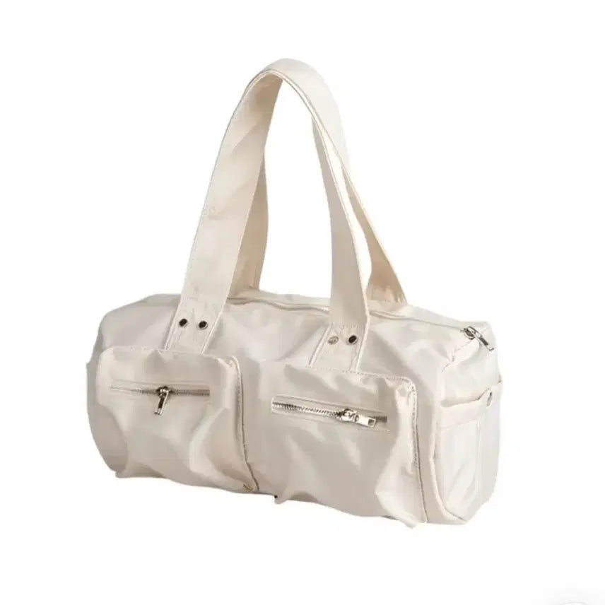 [BUNJANG] Nylon Shoulder Bag Ivory / 나일론 숄더백 아이보리