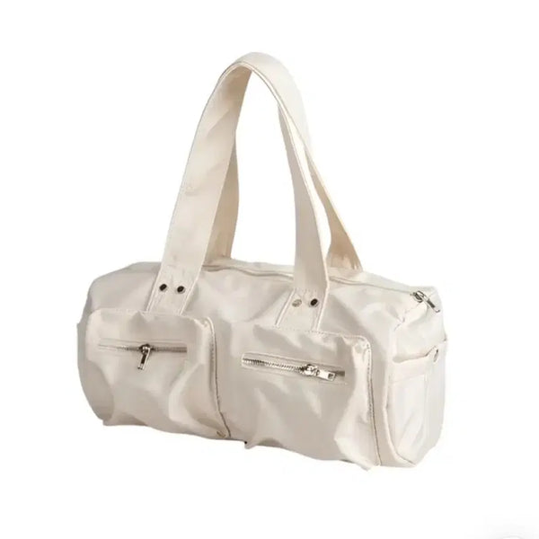 [BUNJANG] Nylon Shoulder Bag Ivory / 나일론 숄더백 아이보리