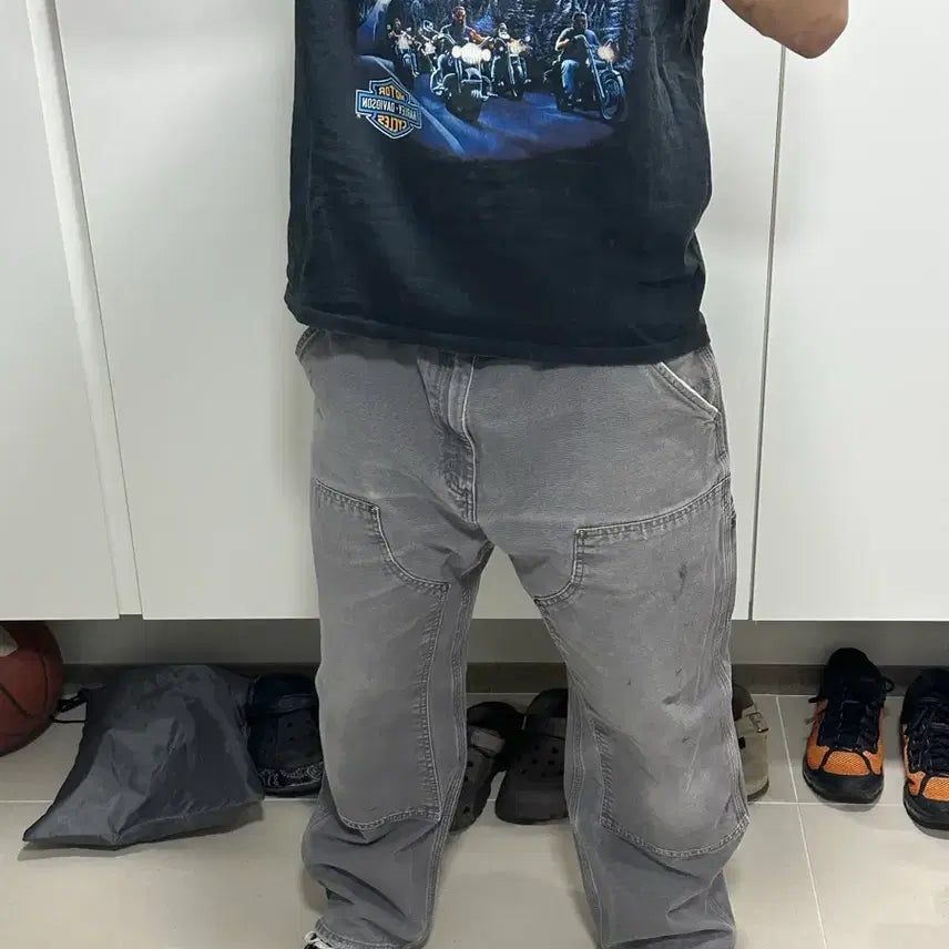 [BUNJANG] Carhartt Double Knee Grey 38x30 Pants / 칼하트 더블니 그레이 38x30