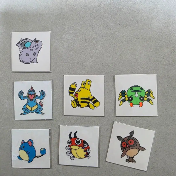[BUNJANG] Pokémon Ddakji Stickers 1999 Shiny Bread Vintage Rare Stickers / 포켓몬 띠부씰 1999년도 샤니빵씰 구버전 레어씰 저렴해요~