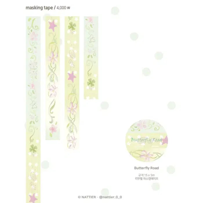 [BUNJANG] NCTEAR Butterfly Road Washi Tape / 내티어 Butterfly Road 마테