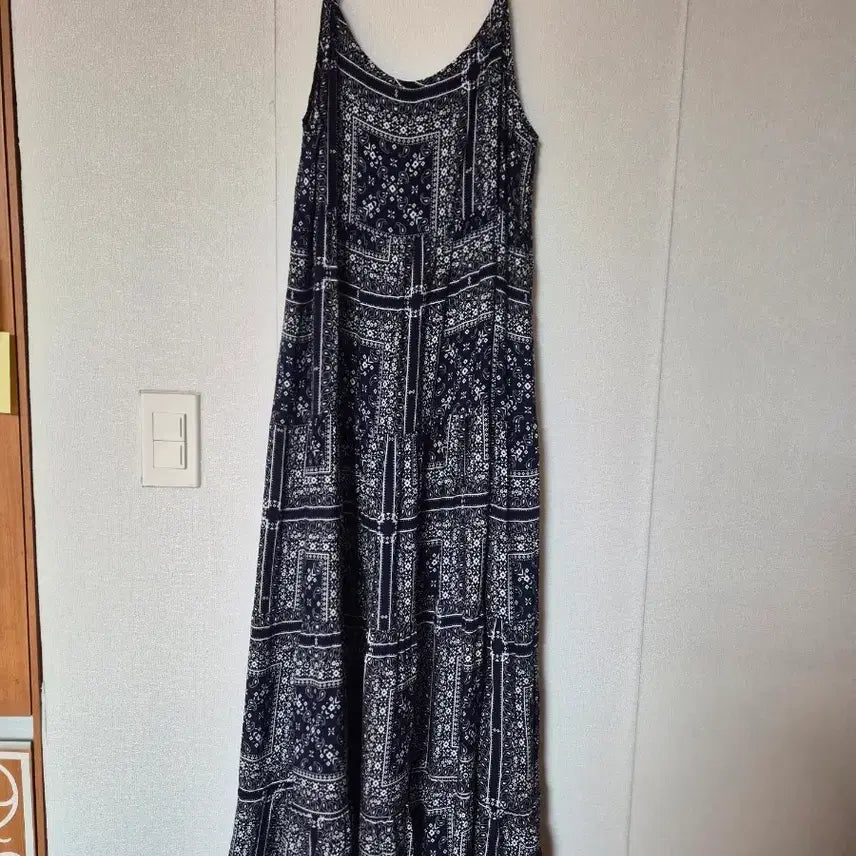 [BUNJANG] Patterned Sleeveless Long Dress / 패턴 나시 롱 원피스
