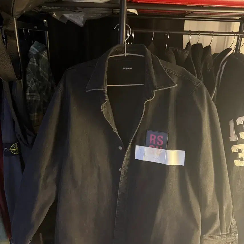 [BUNJANG] Raf Simons Black Denim Shirt / 라프 시몬스 블랙 데님 셔츠
