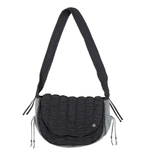 [BUNJANG] Koiseio Quilted Charcoal Crossbody Bag / 코이세이오 퀄티드 차콜 크로스백