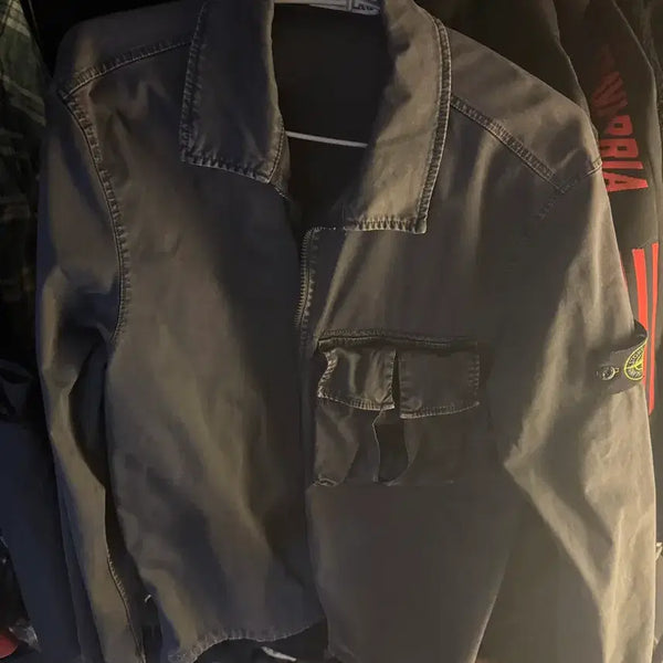 [BUNJANG] Stone Island Garment Dyed 2-Way Zip Shirt / 23ss 스톤아일랜드 가먼트 다잉 2way지퍼 셔츠