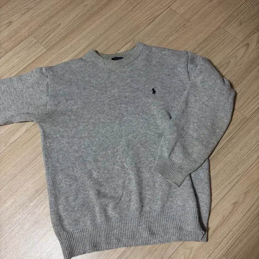 [BUNJANG] Polo Knit Sweater Grey (L) / 폴로 니트 그레이 (L)