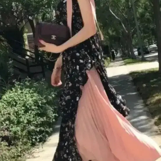 [BUNJANG] Bloomin Gi Eun-se Flower Pattern Long Dress / 블루민 기은세 원피스 플라워 패턴 롱 원피스