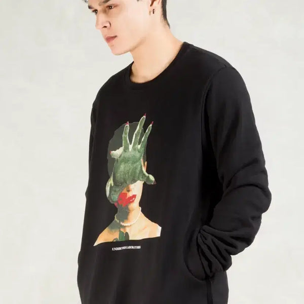 [BUNJANG] Undercover 15AW 'No Borders' D-Hand Crewneck Sweatshirt / 언더커버 맨투맨 15AW 디핸드