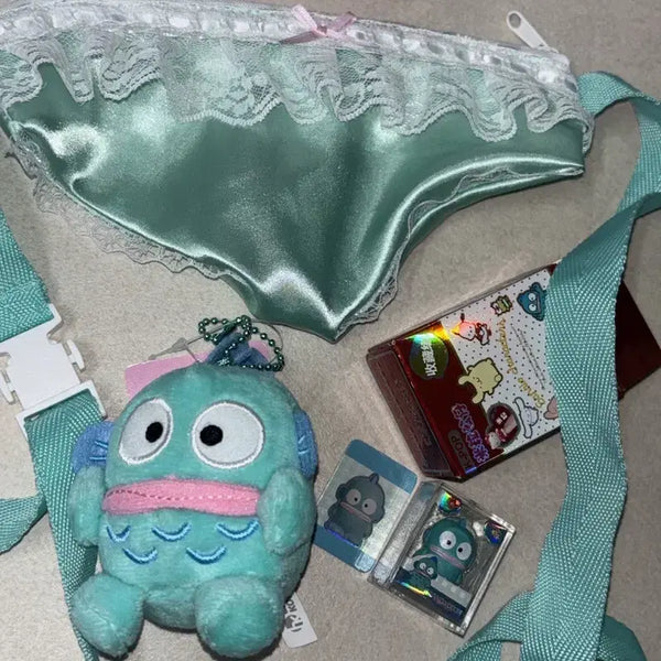 [BUNJANG] Mint Panty Pouch Gacha Set with Hangyeodong Keyring & Rice Grain Figure / (3종세트) 민트 팬티 파우치 빤쓰파우치 가챠 + 한교동 키링 , 쌀알피규어