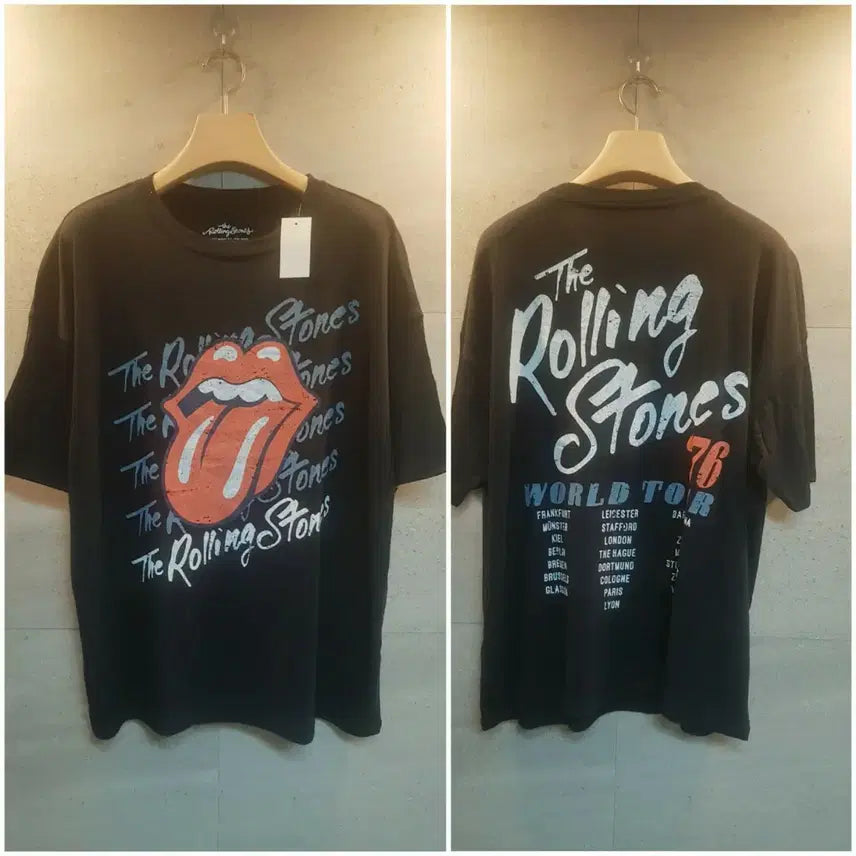 [BUNJANG] The Rolling Stones World Tour '76 T-Shirt / The Rolling Stones. 월드투어76 반팔티.