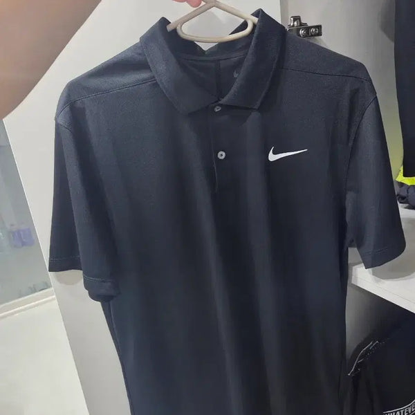[BUNJANG] Nike Golf Short Sleeve Polo Shirt & Running Pants Set (Black, Size M) / 나이키 골프 반팔 카라티 블랙 러닝 바지 일괄판매 M