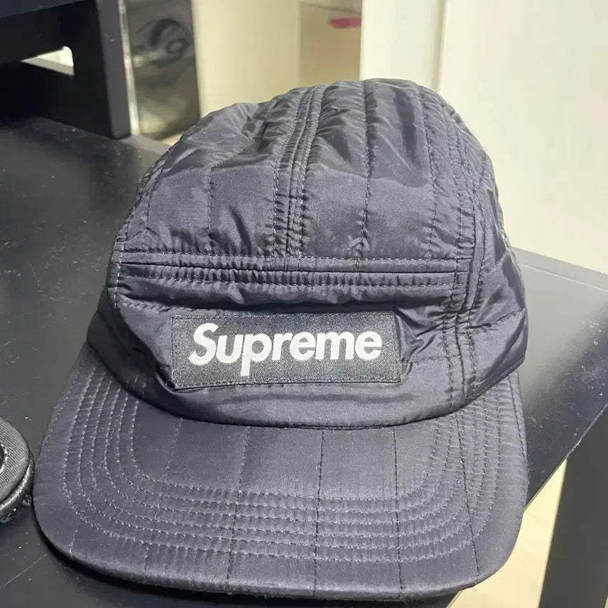 [BUNJANG] Supreme Quilted Liner Camp Cap Black / 슈프림 퀼티드 라이너 캠프캡 블랙