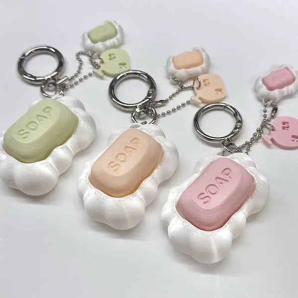 [BUNJANG] Melon House Soap Clicker Keycap Keyring Bundle Set / 메론하우스 비누 클리커 키캡 키링 클릭커