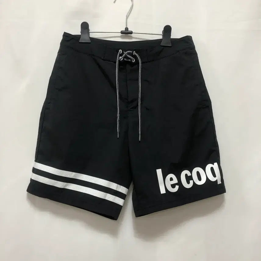[BUNJANG] Le Coq Sportif Black Swim Shorts (M, 29.5 inch) / 르꼬끄 스포르티브 블랙 수영복 반바지( M 29.5인치)