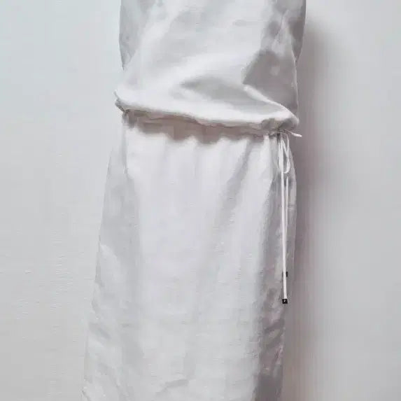 [BUNJANG] TIME Sleeveless Strap Dress White Linen / 타임 민소매 끈  원피스 화이트(8월까지세일)