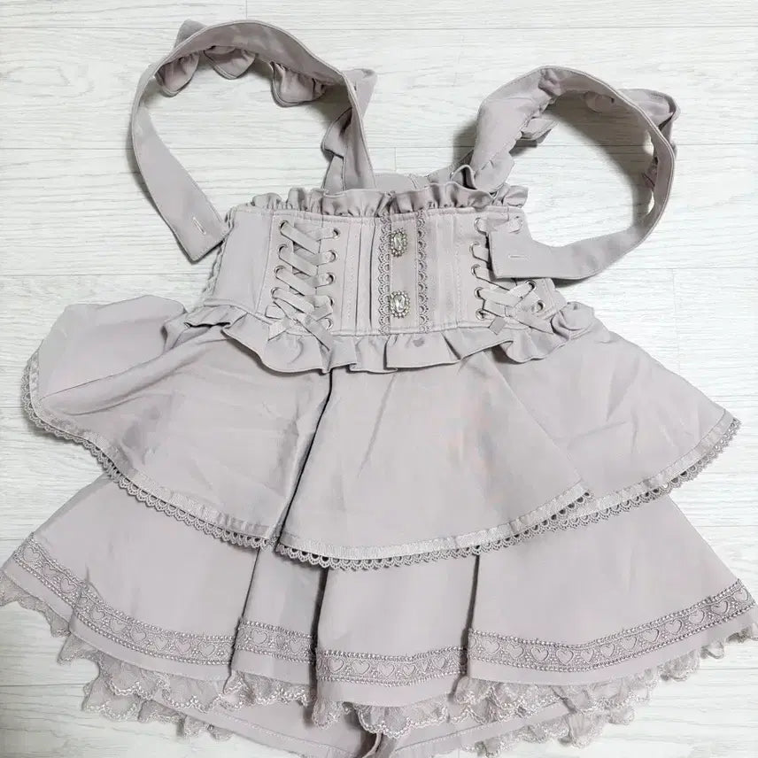[BUNJANG] LIZLISA Pinafore Skirt - Jisaku Jirai Kei Dear My Love / 리즈리사 멜빵 스커트 / 양산형 지뢰계 디어마이러브