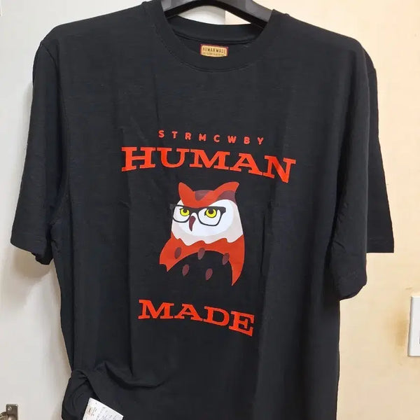 [BUNJANG] Human Made Owl Print T-Shirt Black 2XL / 휴먼메이드 반팔티 블랙 부엉이 프린팅 2엑라
