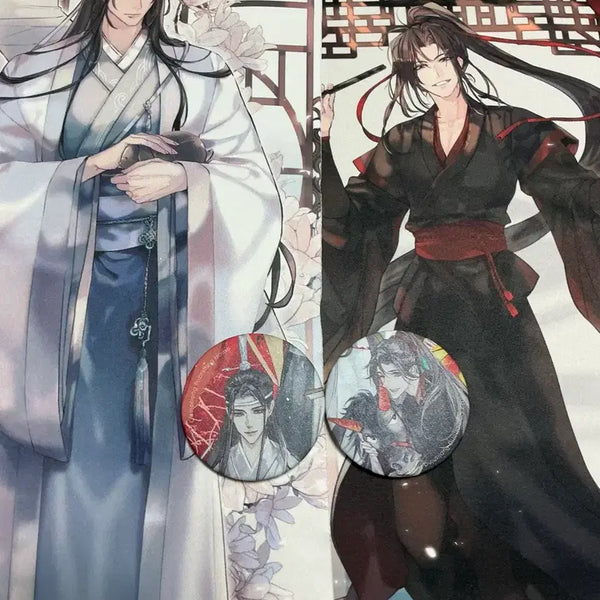 [BUNJANG] The Founder of Diabolism Novel Special Edition Tapestry Nangongji & Wei Wuxian Badge Scroll Rod / 마도조사 단행본 특전 태피스트리 남망기 위무선 뱃지 족자봉