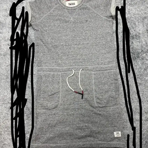 [BUNJANG] Tommy Hilfiger Denim Women's Grey Sweatshirt Dress / 타미힐피거 데님 여성 그레이 스웻 원피스(
