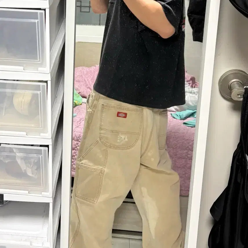 [BUNJANG] Dickies Single Knee Work Pants Hard Fading Hard Washing Brown / 디키즈 싱글니 워크팬츠 하드페이딩 하드워싱 브라운