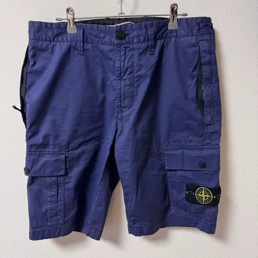 [BUNJANG] Stone Island Cargo Shorts Navy W33 / 스톤아일랜드 카고 반바지