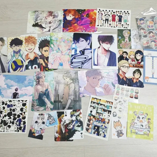 [BUNJANG] Haikyuu!! Unofficial Illustration Postcard & Sticker Set / 하이큐 비공식 일러스트 엽서, 스티커 세트