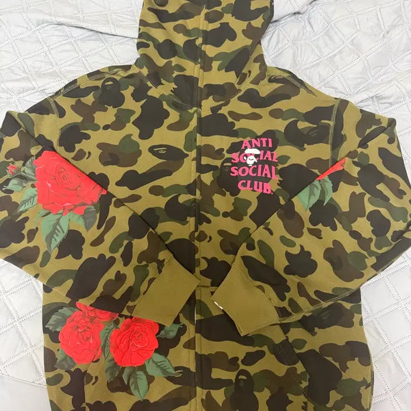 [BUNJANG] BAPE x Anti Social Social Club Collaboration Hoodie Zip-Up XL / 베이프 x 안티소셜클럽 후드집업 XL