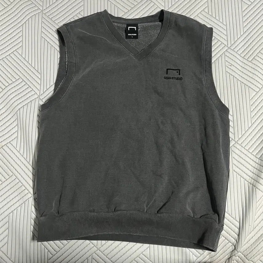 [BUNJANG] GO STUDIO Charcoal Sweater Vest L Vintage Gray Amekaji / 골스튜디오 차콜 스웨터 조끼 L 빈티지 그레이 베스트 아메카지