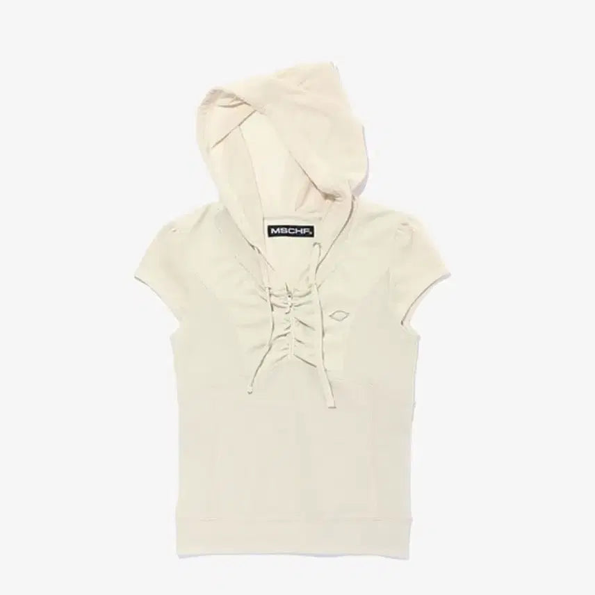 [BUNJANG] Mischief Hooded Track Zip-Up Cream / 미스치프 후디드 트랙 집업 크림
