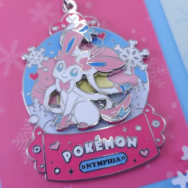 [BUNJANG] Pokemon Center Sylveon Snow Globe Roulette Keychain / 포켓몬센터 스노우볼 룰렛 키링 님피아 미개봉