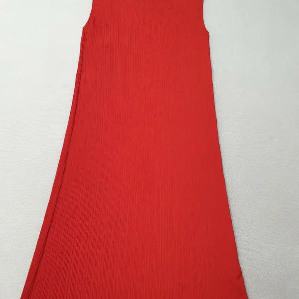 [BUNJANG] Pleatsme Sleeveless Pleated Dress Red / Pleatsme 민소매 플리츠 원피스 레드 55~77 여성85~95