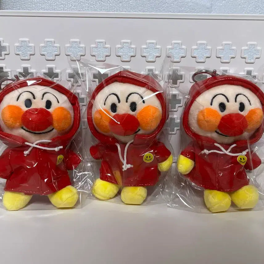 [BUNJANG] Authentic Raincoat Anpanman Plush Keychain / 정품 우비 호빵맨 인형 키링 새상품