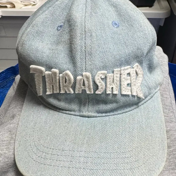 [BUNJANG] Thrasher Denim Felt Ball Cap / 트래셔 데님 펠트 볼캡 모자