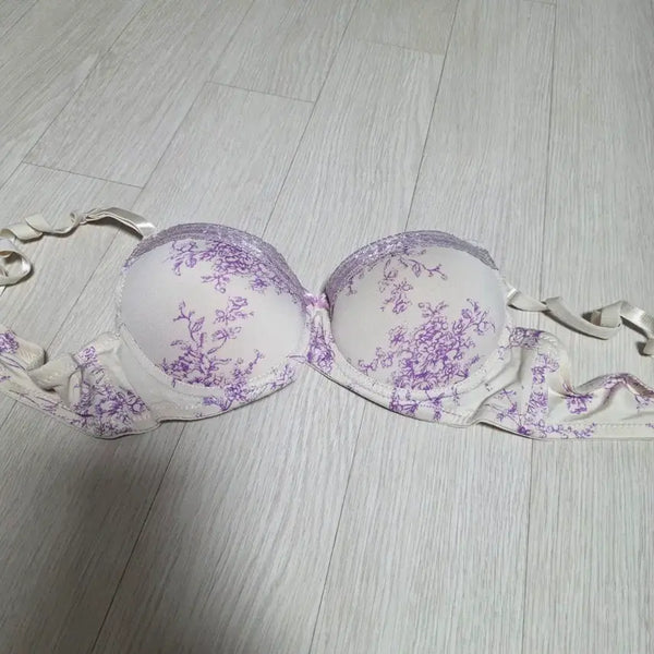 [BUNJANG] Floral Print Push-Up Bra / 꽃무늬 푸시업 브라