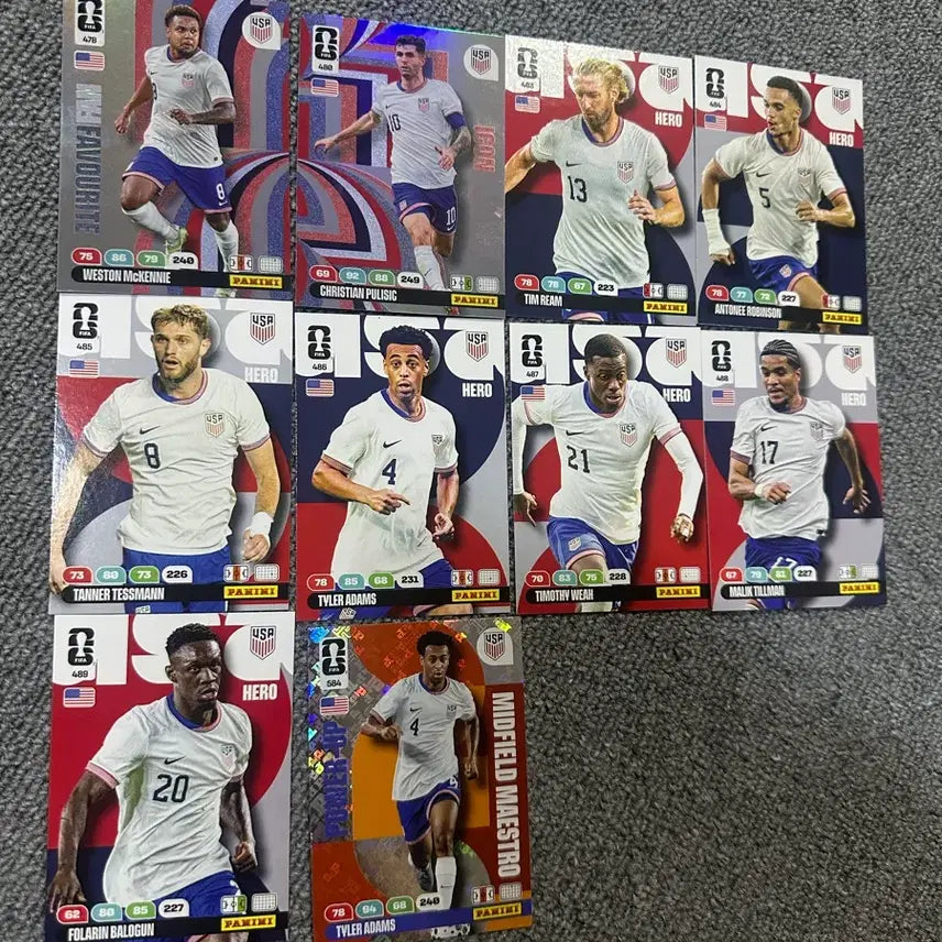 [BUNJANG] Panini World Cup Cards USA Bundle Set / 파니니 월드컵 카드 미국