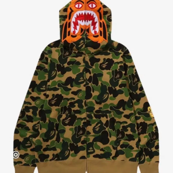 [BUNJANG] BAPE ABC Camo Tiger Full Zip Hoodie XL / 베이프 ABC 카모타이거 후드집업 XL