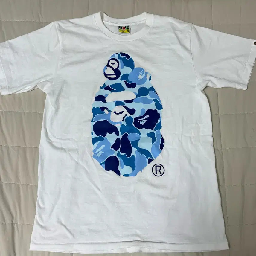 [BUNJANG] BAPE Milo ABC Camo Blue T-Shirt Size M / 베이프 마일로 ABC 카모 블루 반팔티 M