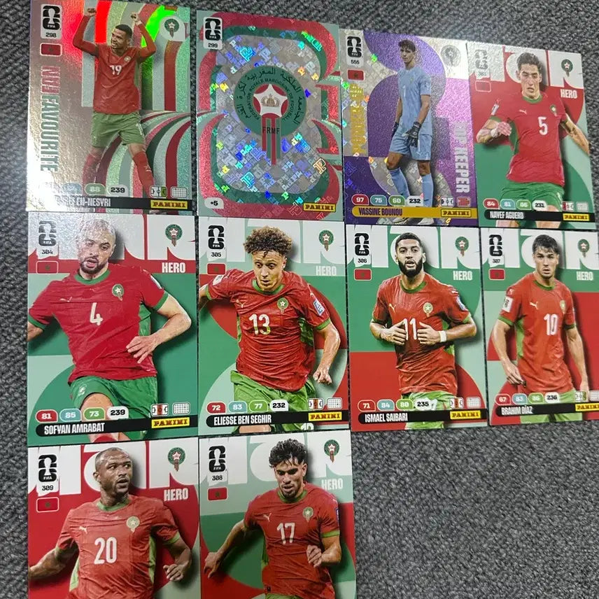 [BUNJANG] Panini World Cup Morocco Trading Card Set / 파니니 월드컵 카드 모로코